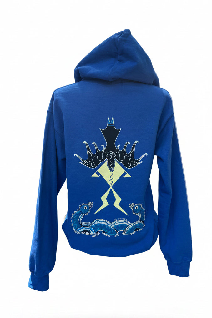 ‘Thunderbird & the Serpents’ by Clarity Smoke Hoodie
