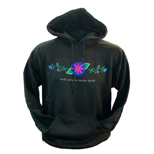 ‘Walk Softly’ on Forest Green Hoodie