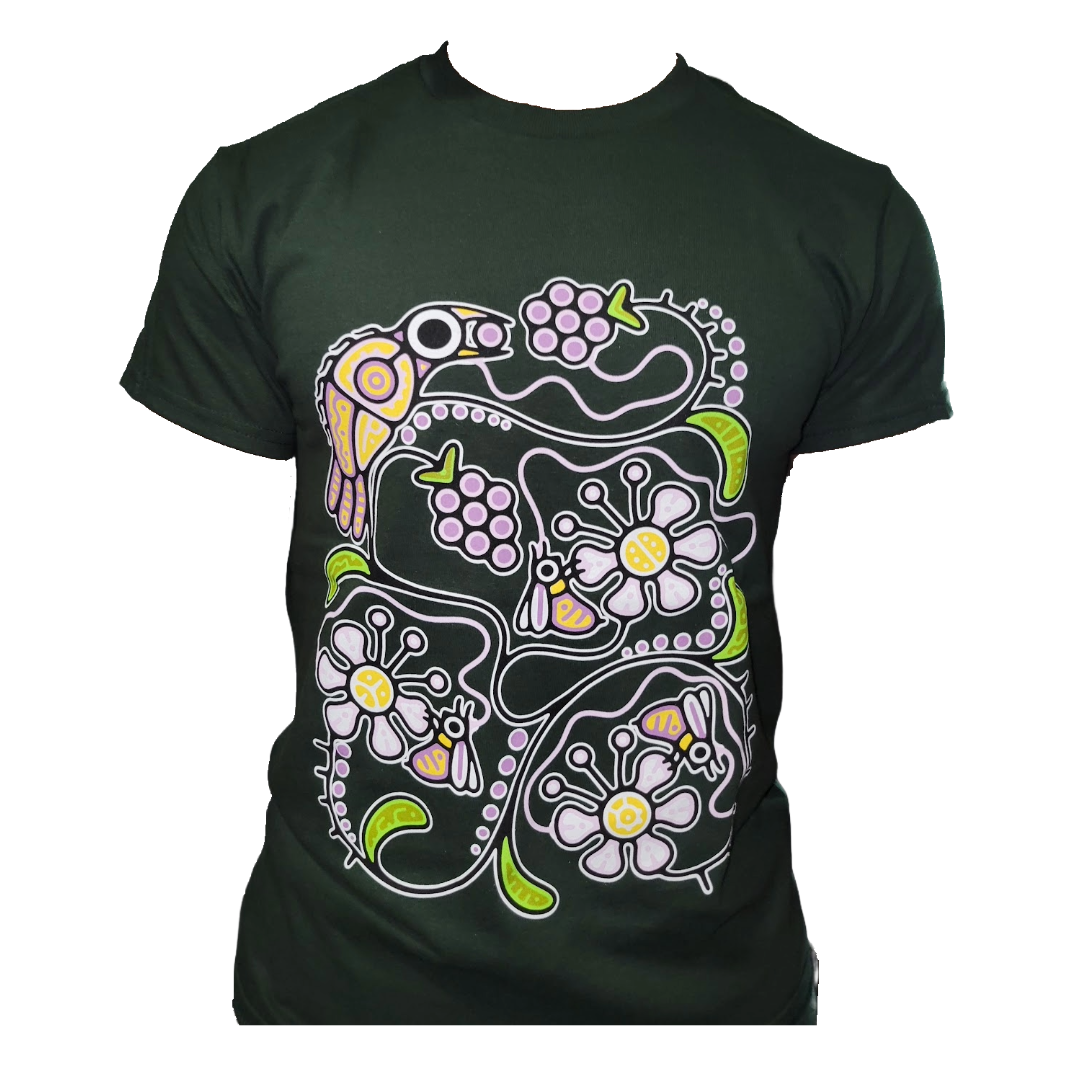 'Blackberry Florals' by Tsista Kennedy printed T-Shirt