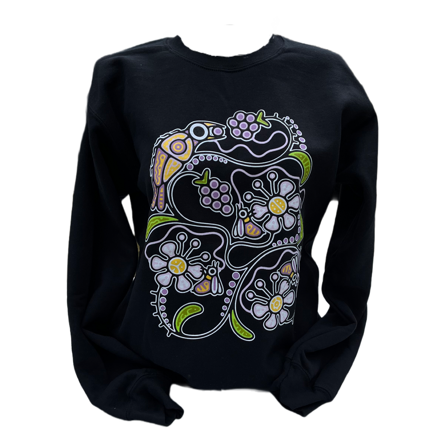 ‘Blackberry Florals' by Tsista Kennedy printed Crew Necks