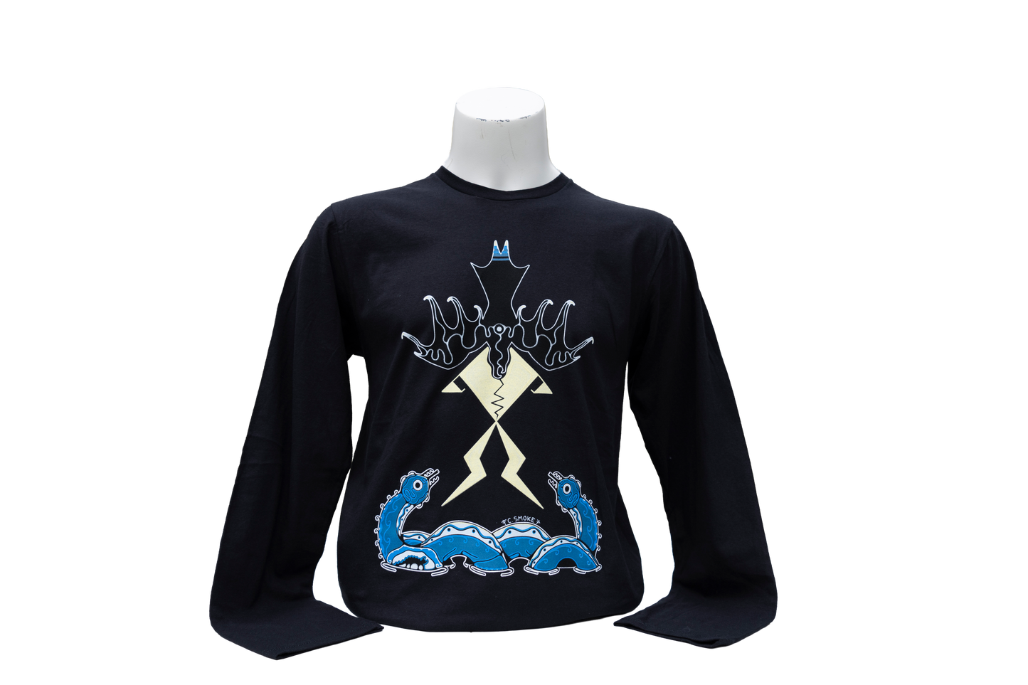 ‘Thunderbird & the Serpents’ by Clarity Smoke Long Sleeve Tee