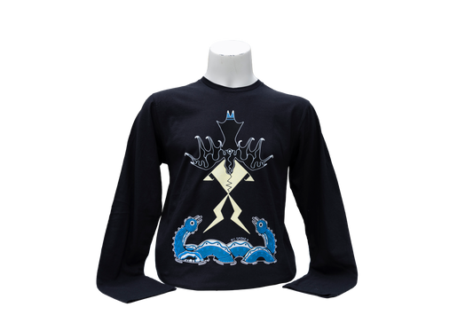 ‘Thunderbird & the Serpents’ by Clarity Smoke Long Sleeve Tee