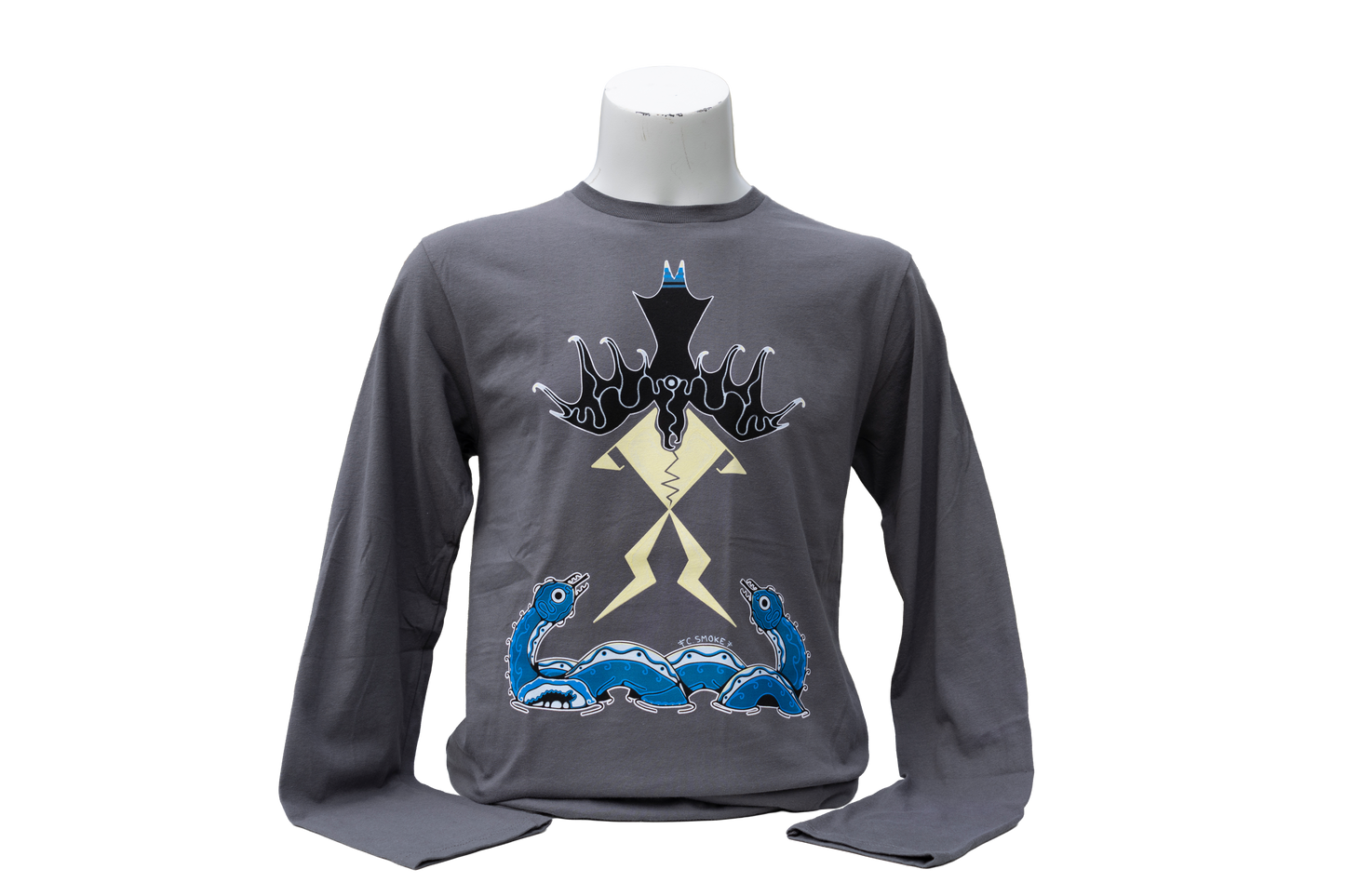 ‘Thunderbird & the Serpents’ by Clarity Smoke Long Sleeve Tee