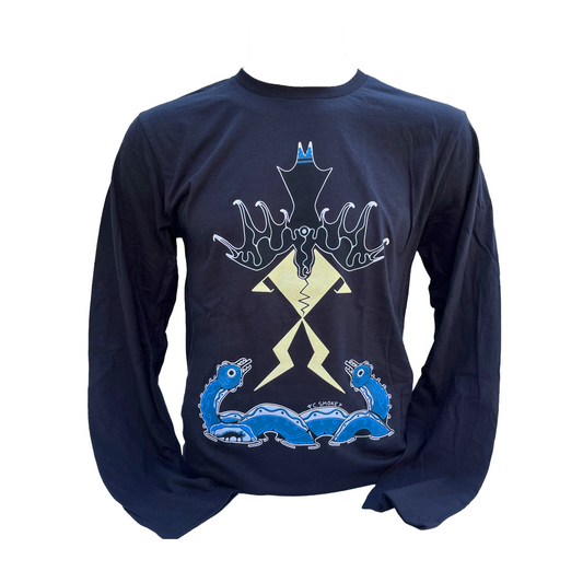 ‘Thunderbird & the Serpents’ by Clarity Smoke Long Sleeve Tee