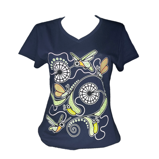 ‘Milkweed’ by Tsista Kennedy V-Neck Ladies