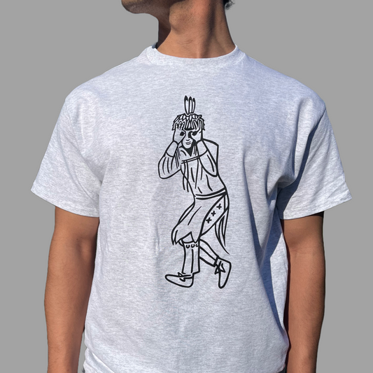 'Male Smoke Dancer' on Ash Grey T-Shirt